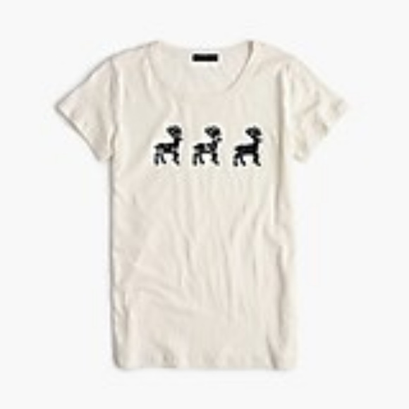 J. Crew Lace reindeer T-shirt - Picture 6 of 6